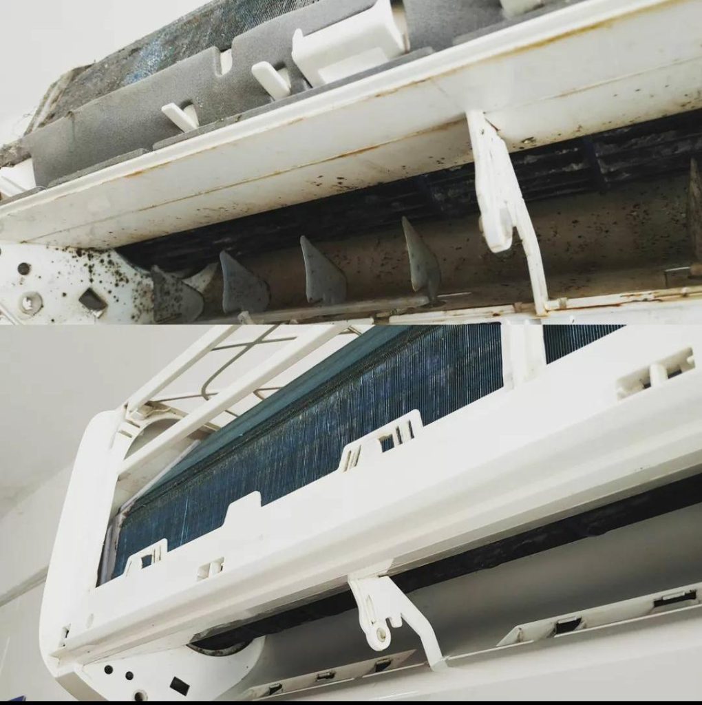 Antes y después de sanitización